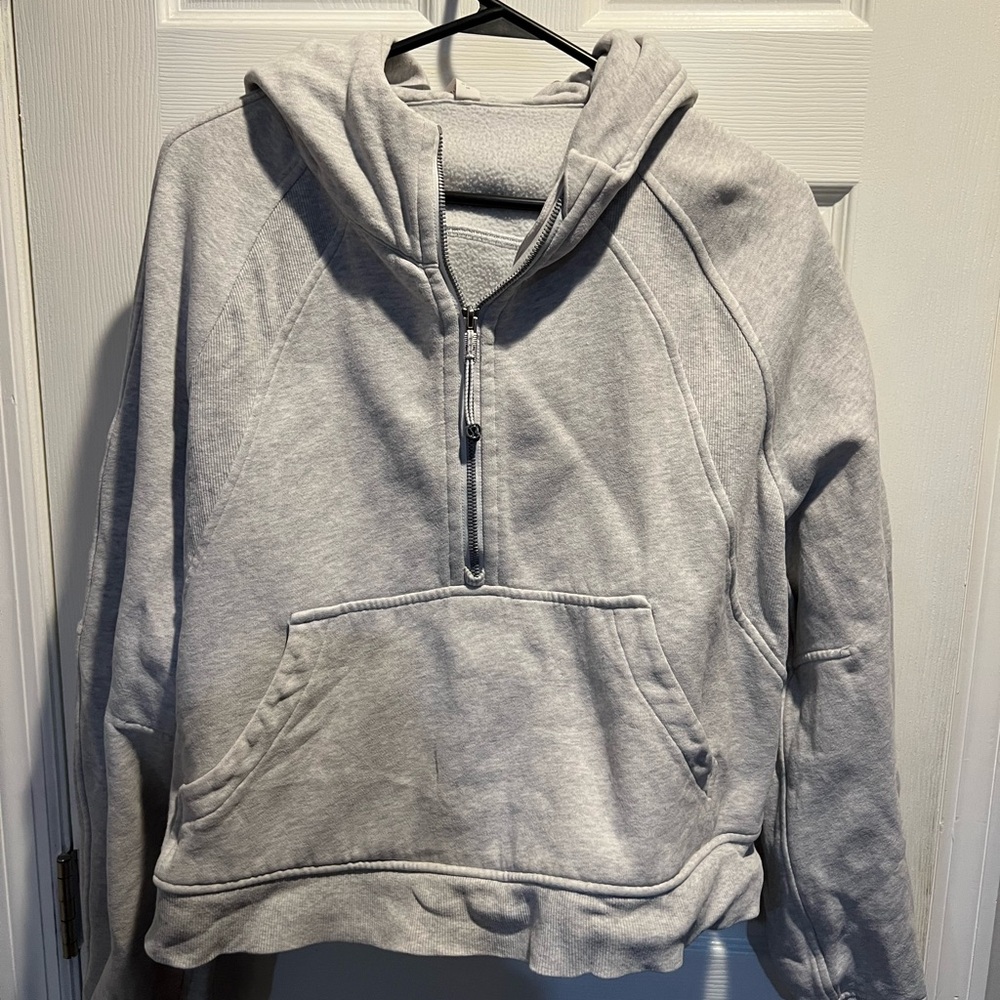 Lululemon Gray Half-Zip Scuba Hoodie